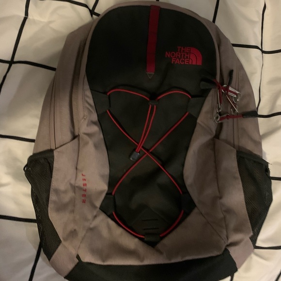 Pink & gray The North Face jester backpack